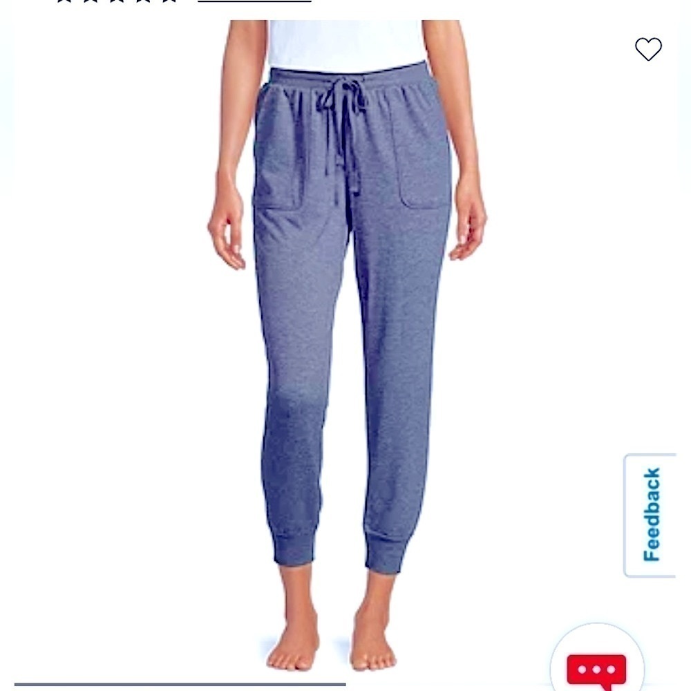 NWT Ambrielle Drawstring Jogger Sweatpants in Antique Blue Size Small